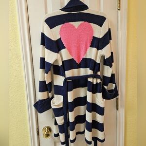 Betsey Johnson Striped Heart Robe
